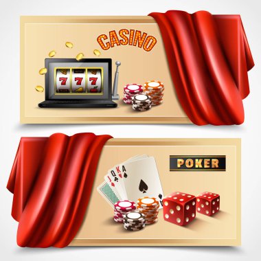 Casino gerçekçi afiş kümesi