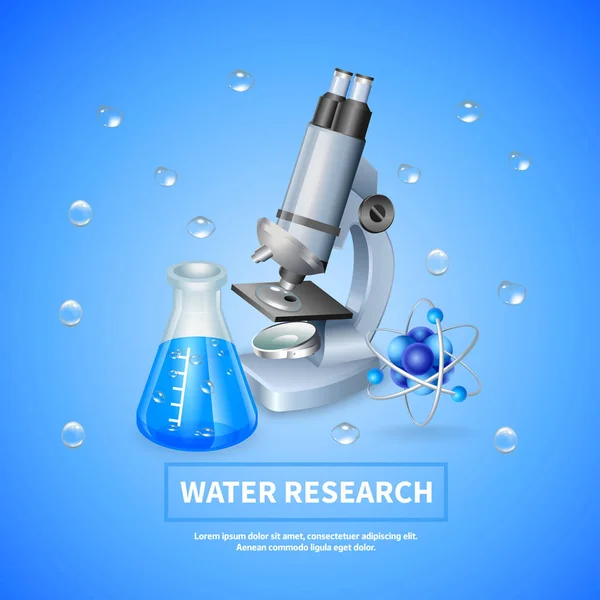 Water Research Background — Stock Vector