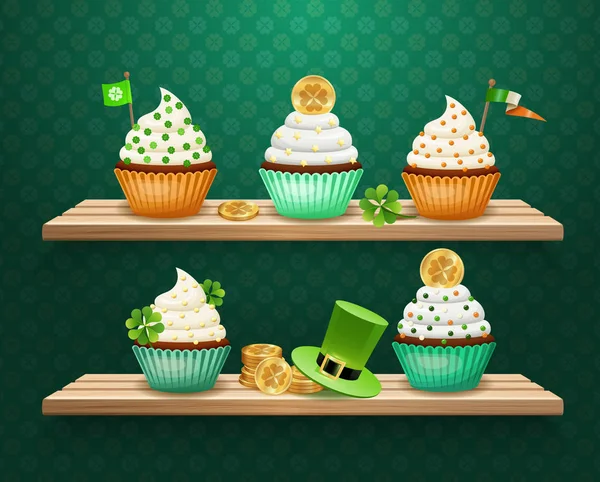 Saint Patricks Day snoep samenstelling — Stockvector