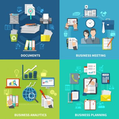 İş öğeleri kompozisyon Set