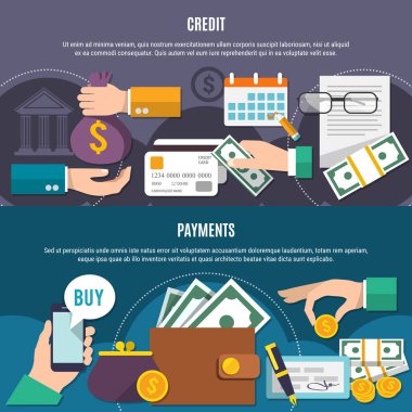 İki para düz afiş kümesi