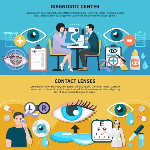 Oculist 눈 케어 배너 — 스톡 벡터