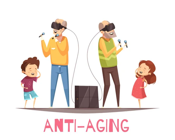 Anti-Aging-Designkonzept — Stockvektor