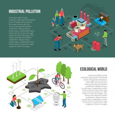 Ekoloji izometrik yatay Banner