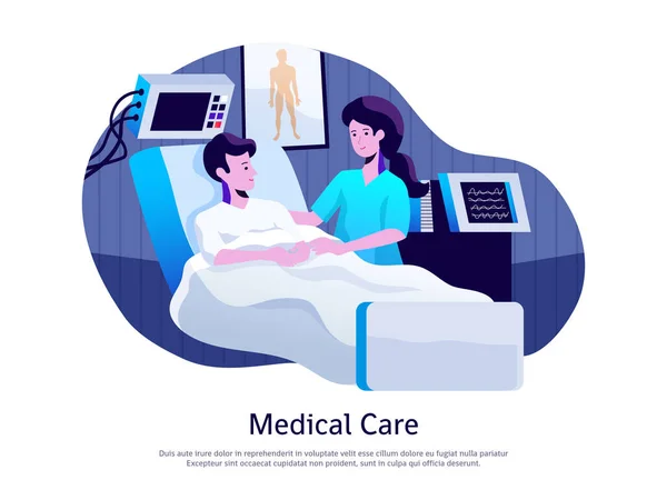 Medical Care Poster — Stock Vector
