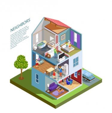 Komşuların Isometric Kompozisyonu