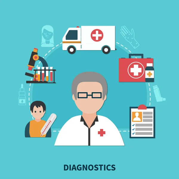 Concepto de alergia plana — Archivo Imágenes Vectoriales