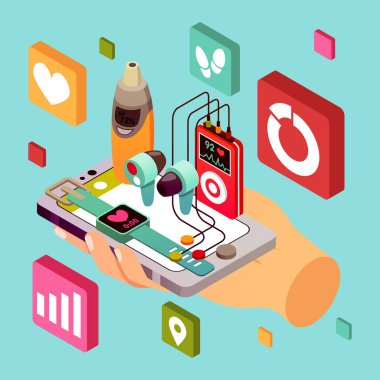 İzometrik spor aygıtları kompozisyon