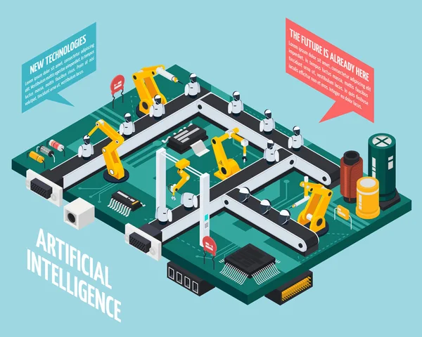 Composición de Inteligencia Artificial — Archivo Imágenes Vectoriales