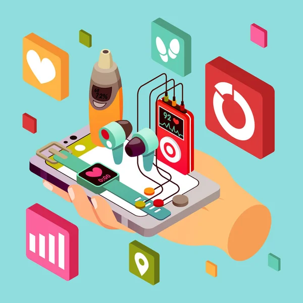 İzometrik spor aygıtları kompozisyon