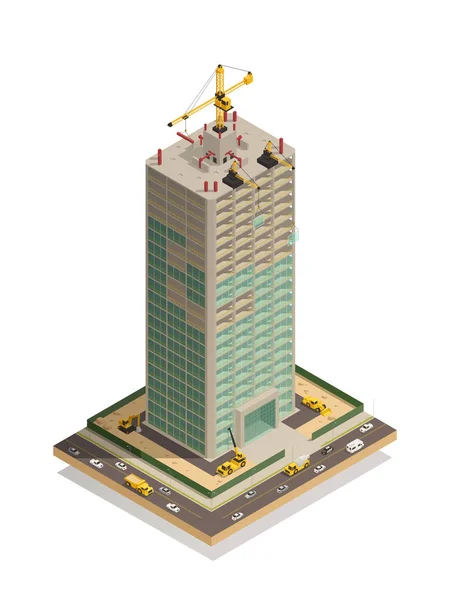 高層ビル建設等尺性組成物 — ストックベクタ