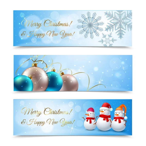 Kerstmis horizontale banners — Stockvector