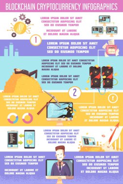 Blockchain Cryptocurrency Infographics
