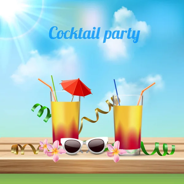 Cocktail Party Celebration — Stock Vector