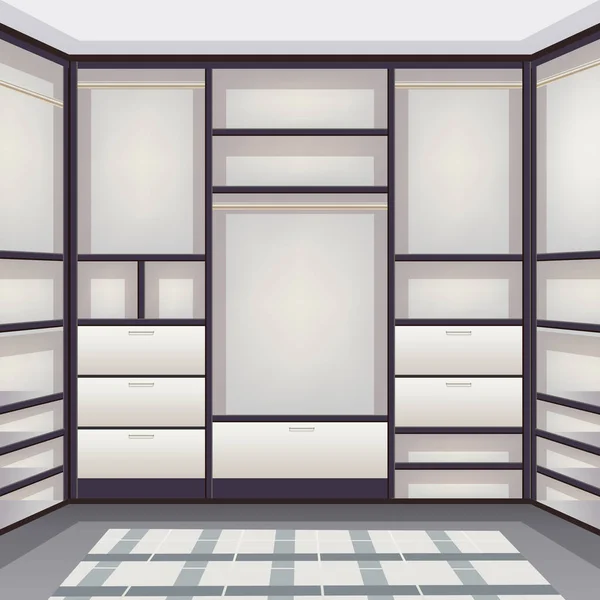 Salle de stockage vide réaliste — Image vectorielle
