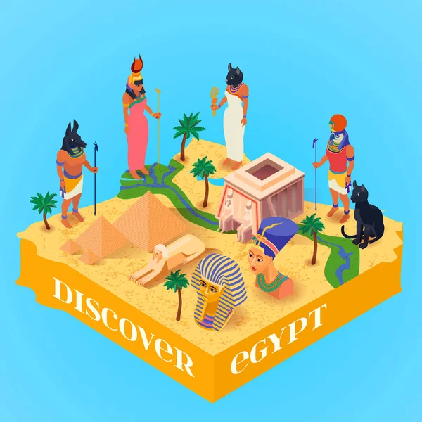 Isometric Egypt Poster — Stock Vector