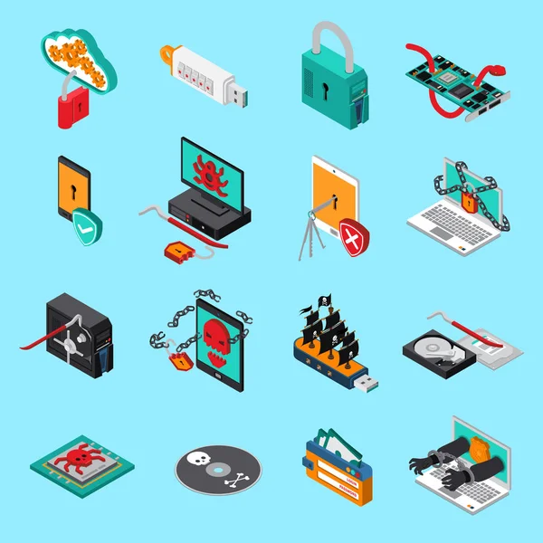 Donanım koruma Icons Set 