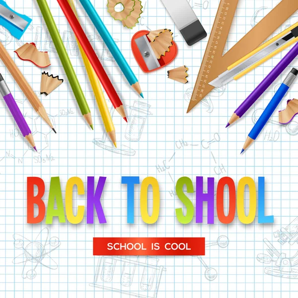 Back To School Design Concept — Stock Vector
