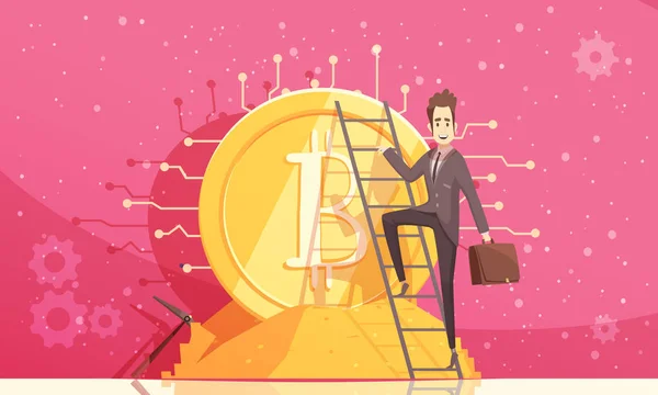 Bitcoin ilustração vetorial —  Vetores de Stock