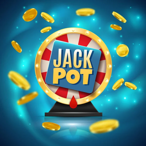 Jackpot fond réaliste — Image vectorielle