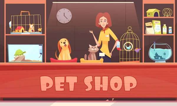 Pet Shop Illustration — Stock Vector