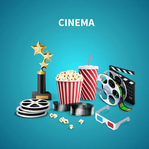 Cinema Realistic Background — Stock Vector
