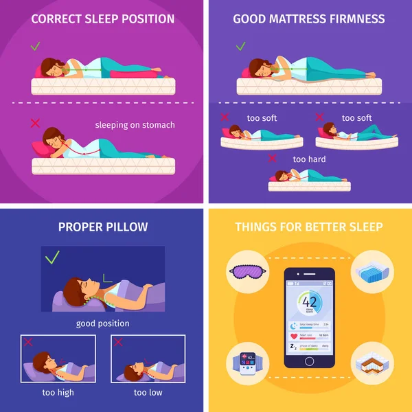 Better Sleep Design Concept — Stock Vector