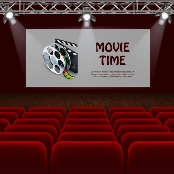 Cinema fundo realista — Vetor de Stock