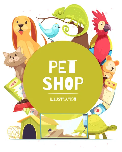 Pet Shop φόντο πλαισίου — Διανυσματικό Αρχείο