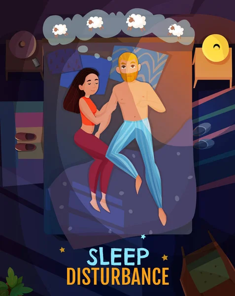Плакат "Спящие позы" — стоковый вектор