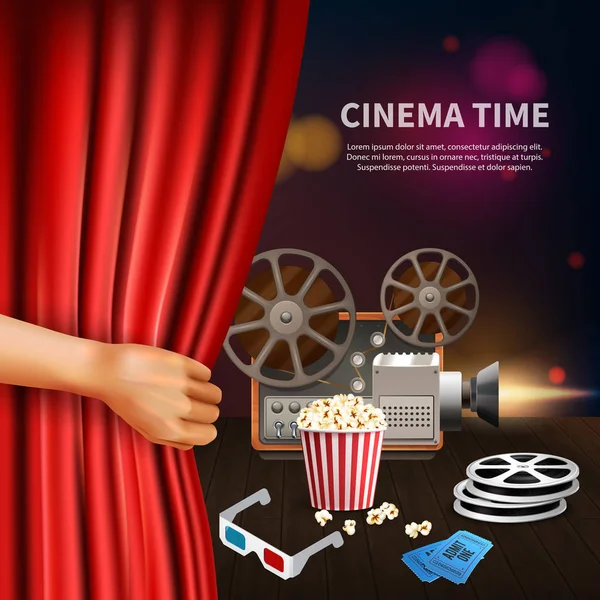 Cinema Realistic Background — Stock Vector