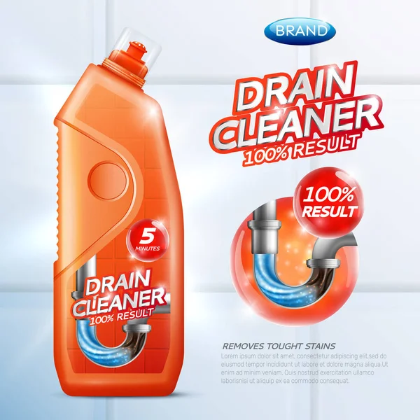 Drain Cleaner αφίσα — Διανυσματικό Αρχείο