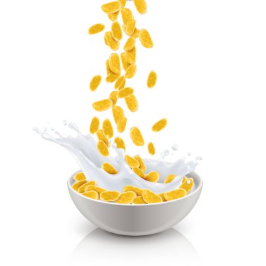 Kahvaltı gevrekleri gerçekçi kompozisyon