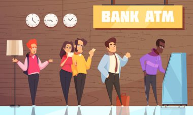 Banka Atm insanlar Poster 