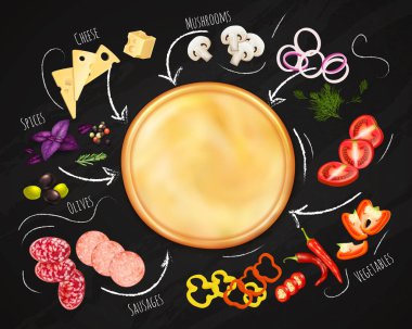 Pizza Oluşturucu gerçekçi kompozisyon