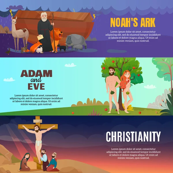 Ensemble de bannières Bible Story — Image vectorielle