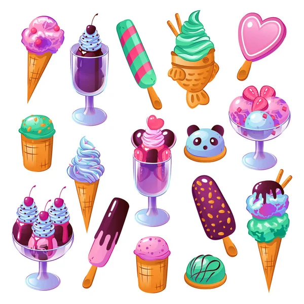 Ice Cream Set — Stock Vector