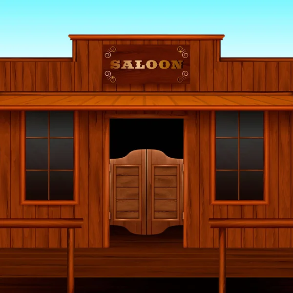 Western Saloon ingången sammansättning — Stock vektor