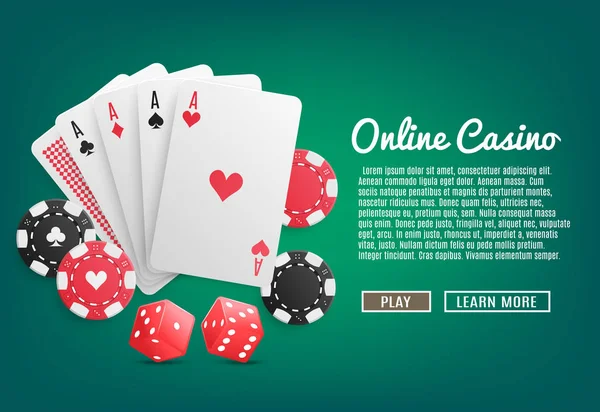 Online Casino realistiska — Stock vektor
