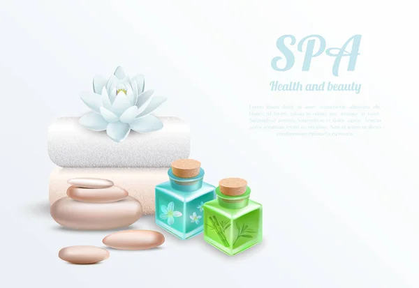 Spa Réaliste Design doux Concept — Image vectorielle