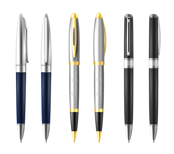 Zakelijke Pen Icon Set — Stockvector