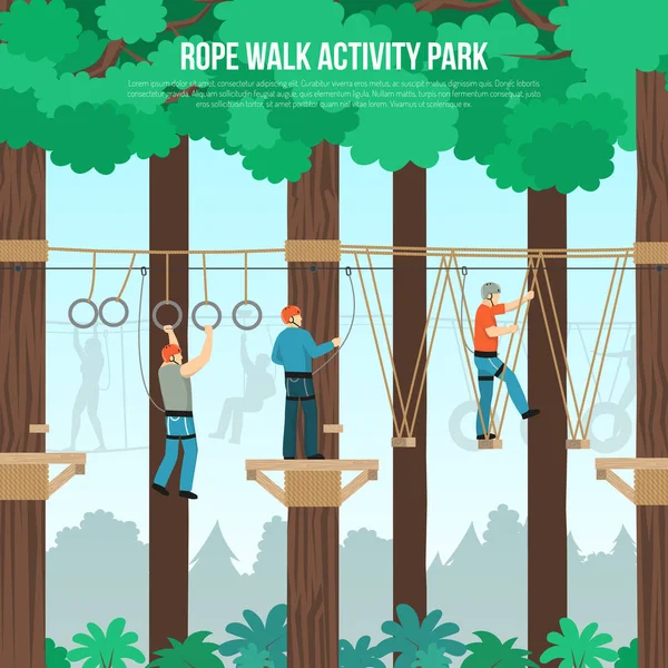 Rope Walk Park Affiche plate — Image vectorielle