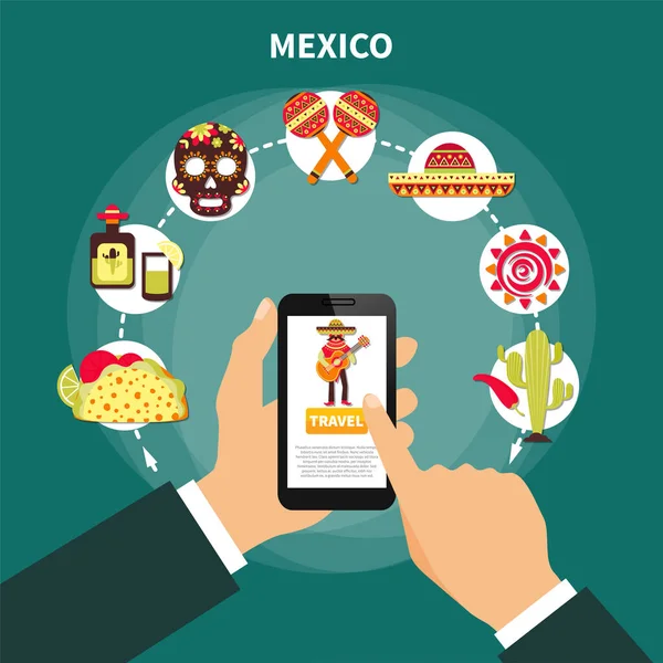 Viagem ao México Ilustração —  Vetores de Stock