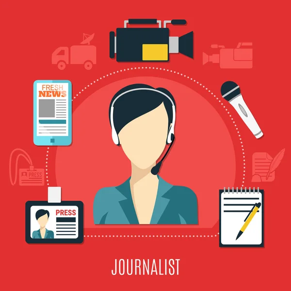 Concept de conception journalistique — Image vectorielle