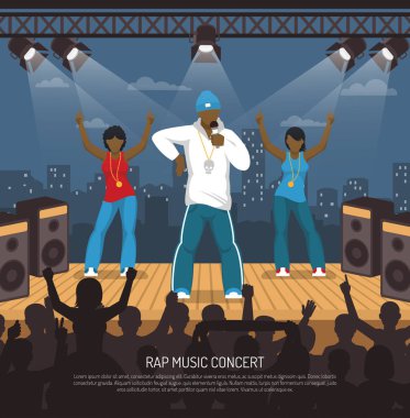 Rap müzik konser düz Poster
