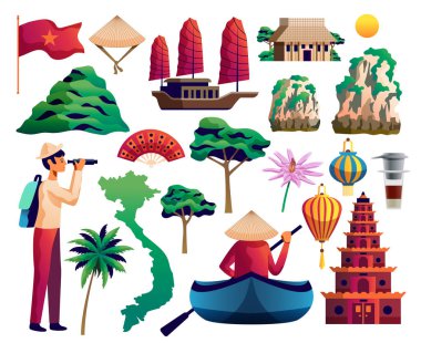 Vietnam Set izole