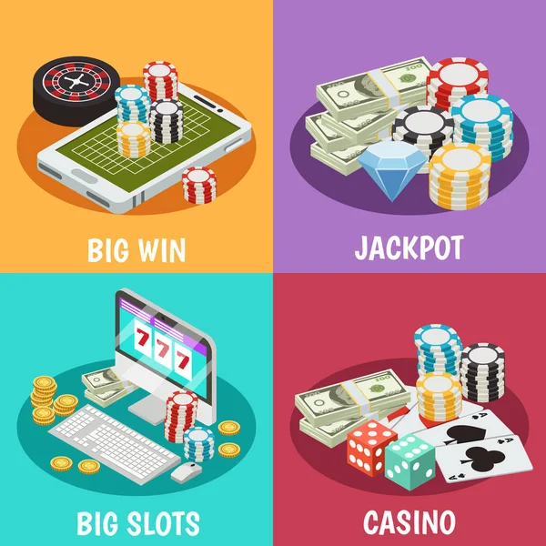 Conceito de design do Casino 2x2 — Vetor de Stock