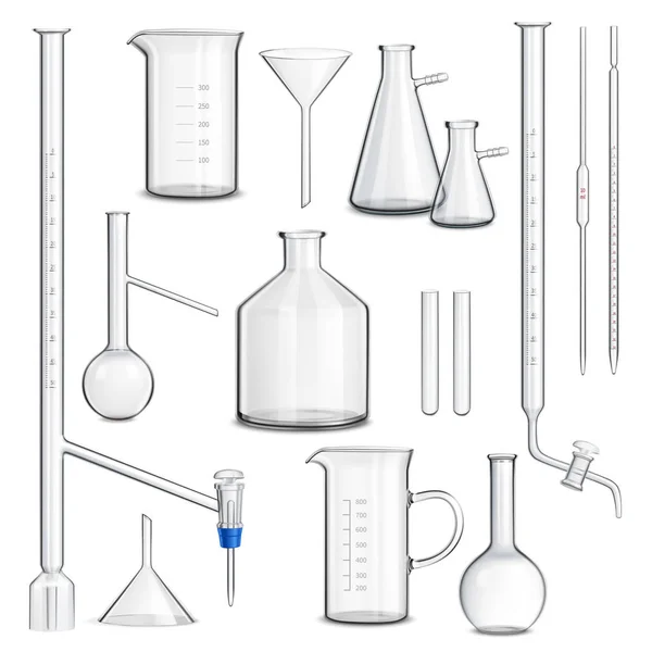 Laboratoriet glas set — Stock vektor