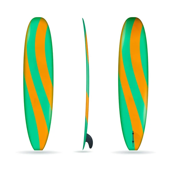 Longboard con tres lados — Vector de stock