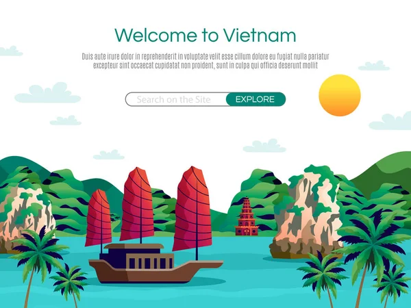 Vietnam vektör çizim — Stok Vektör